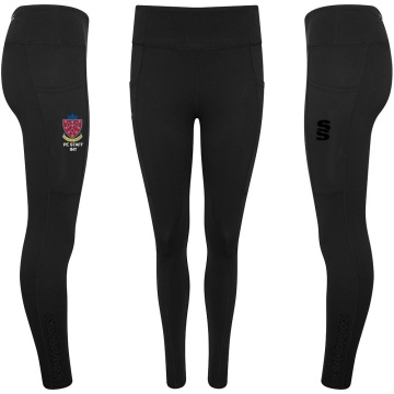 STOCKPORT SCHOOL PE Staff Performance Full Length Leggings : Black