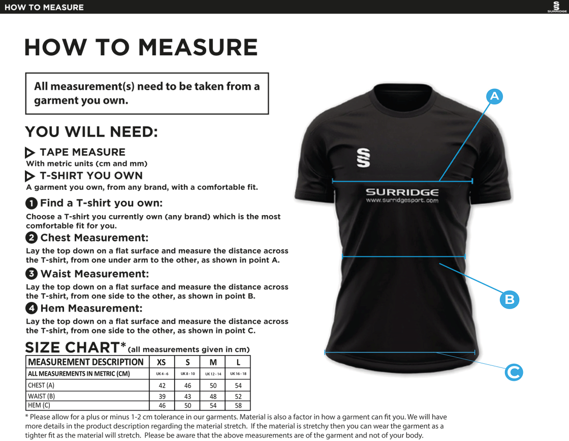 STOCKPORT SCHOOL PE STAFF - Women's Dual Games Shirt : Black - Size Guide
